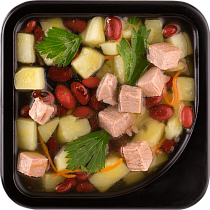 Суп фасолевый со свининой