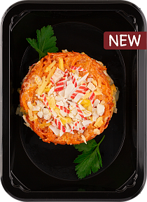 Салат слоеный с крабом и сыром